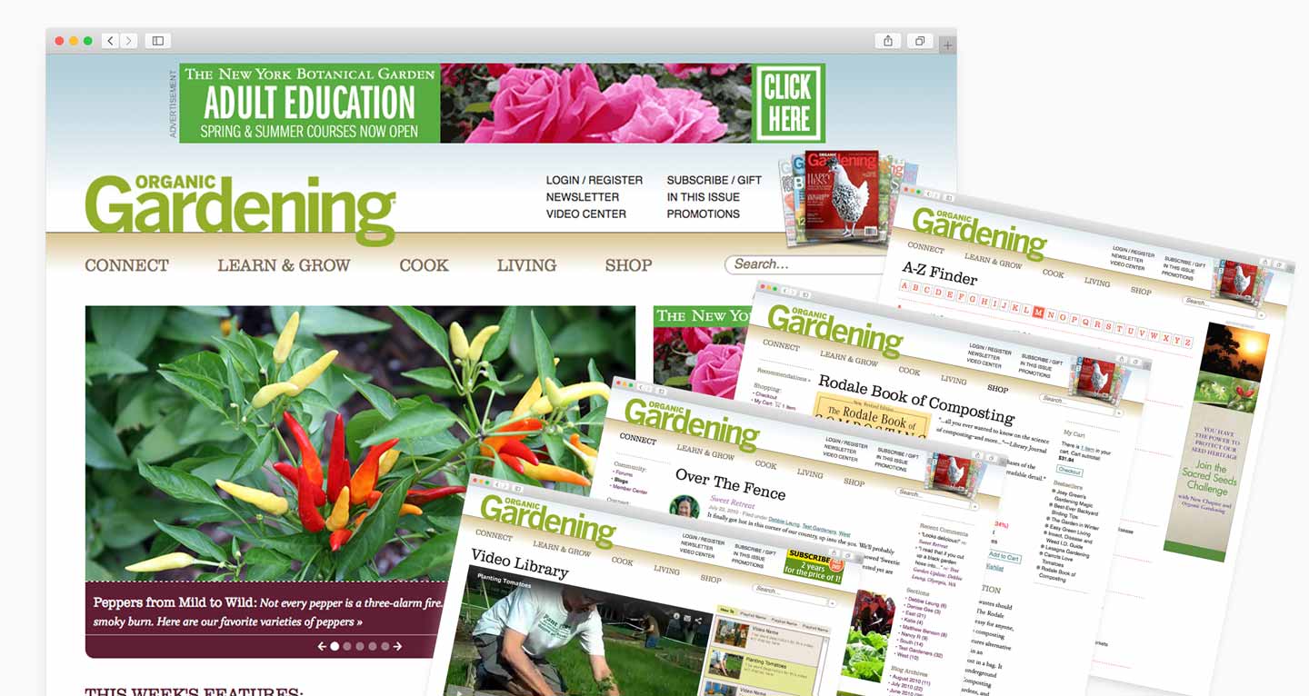Organic Gardening website